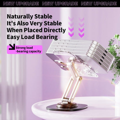Transparent Acrylic Desktop Phone Stand - Dual-Arm Triaxial Adjustable Holder