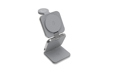 3-in-1 Foldable Magnetic Wireless Charger - Multi-Device Desktop Charging Stand for Smartphones