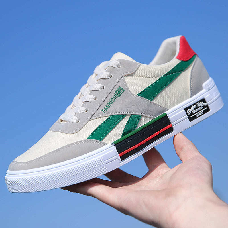 Classic Lightweight Canvas Skate Shoes for Men - Casual Board Sneakers