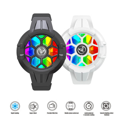Extreme Wind Cooling Gaming Phone Radiator - RGB Back Clip Semiconductor Cooler with High-Speed Fan