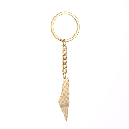 Elegant Palestine Map Pendant Keyring - Fashion Jewelry Gift