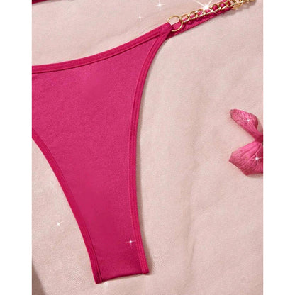 Romantic French Style Heart-shaped Strap Temptation Lingerie Set
