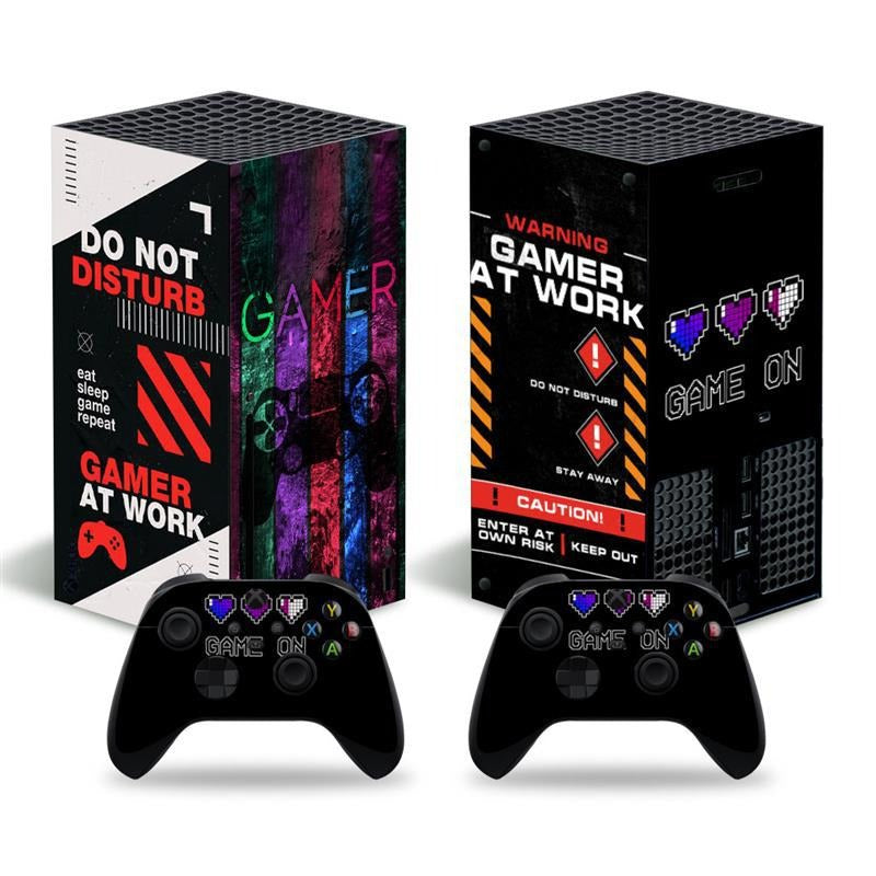 Futuristic Tech Vinyl Skin Decal Sticker Set for Xbox Series X Console & Controllers