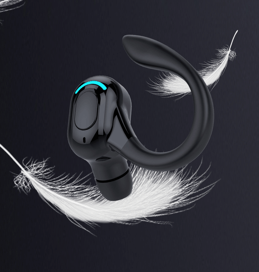 Single Ear Bluetooth Earphone - Wireless Ear-Hanging Business Headset with Noise Reduction & Waterproof Sports Design
