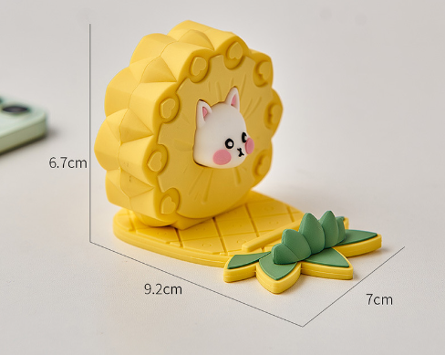 Kawaii Fruit Series Desktop Cell Phone Holder - Cute Office Desk Bracket & Table Decor
