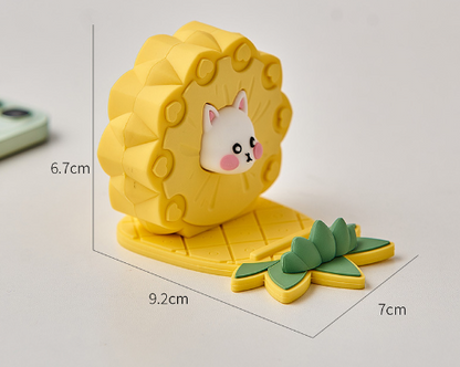 Kawaii Fruit Series Desktop Cell Phone Holder - Cute Office Desk Bracket & Table Decor