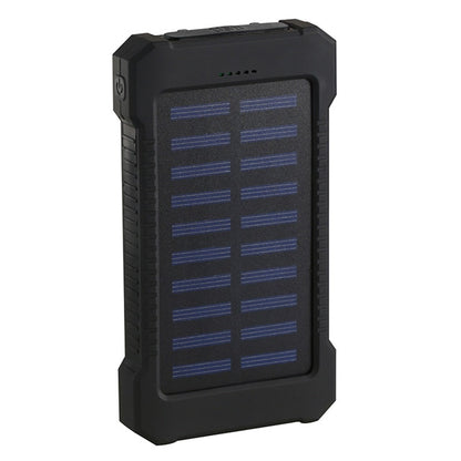 Portable Waterproof Solar Power Bank 20000mAh with LED Light - Dual USB External Battery Charger