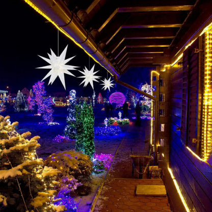 3D XXL LED Star Window Light (60cm) – Warm Glow | Hanging Christmas Decoration with Timer (IP44)