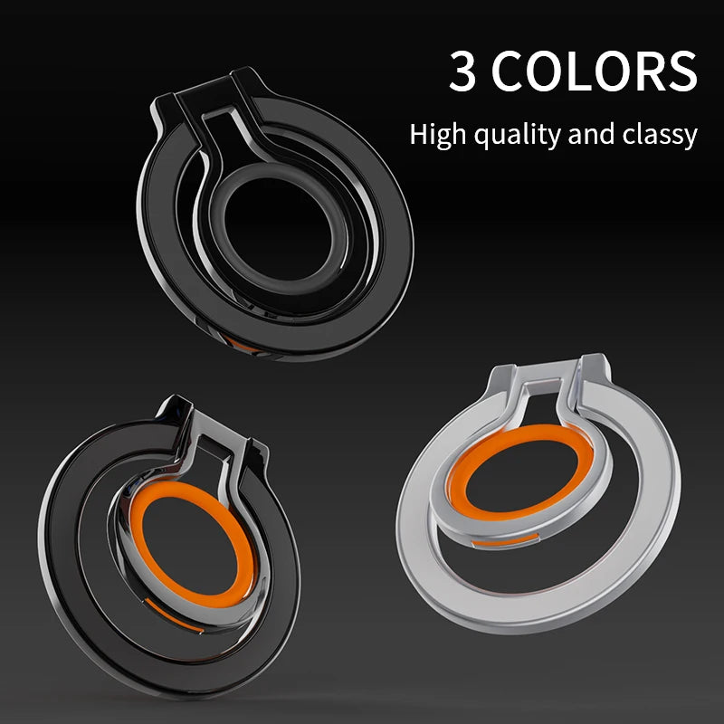 360° Rotating Magnetic Ring Holder Stand Grip for iPhone MagSafe - Folding Phone Back Bracket