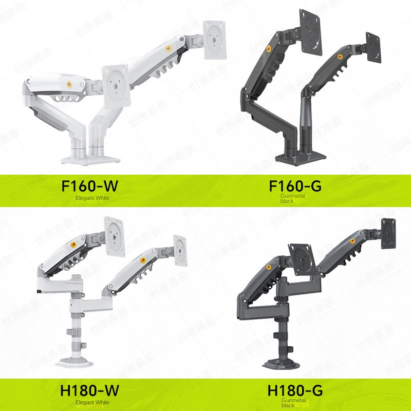 Dual Monitor Arm H180 - Full Motion Adjustable Swivel and Rotate Computer Mount