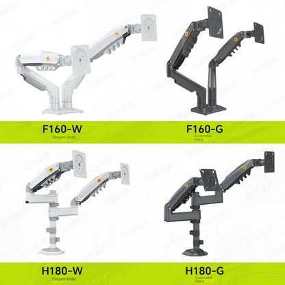 Dual Monitor Arm H180 - Full Motion Adjustable Swivel and Rotate Computer Mount