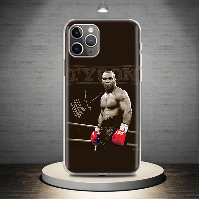 Mike Tyson Boxing Legend Art Graphic Phone Case for iPhone 15 14 13 12 11 Pro Max - Soft TPU Cover