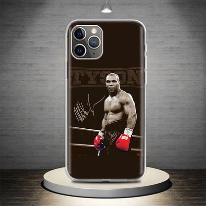 Mike Tyson Boxing Legend Art Graphic Phone Case for iPhone 15 14 13 12 11 Pro Max - Soft TPU Cover