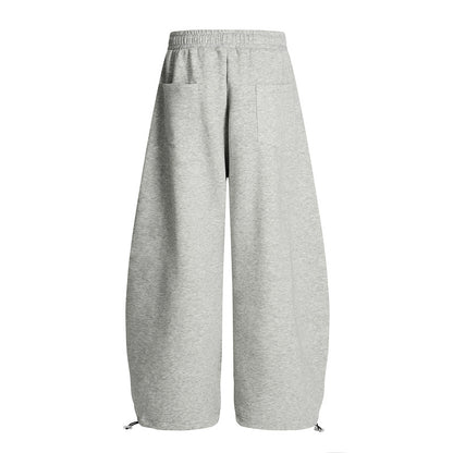 Unisex Retro Letter Print Wide Leg Loose Fit Casual Sweatpants