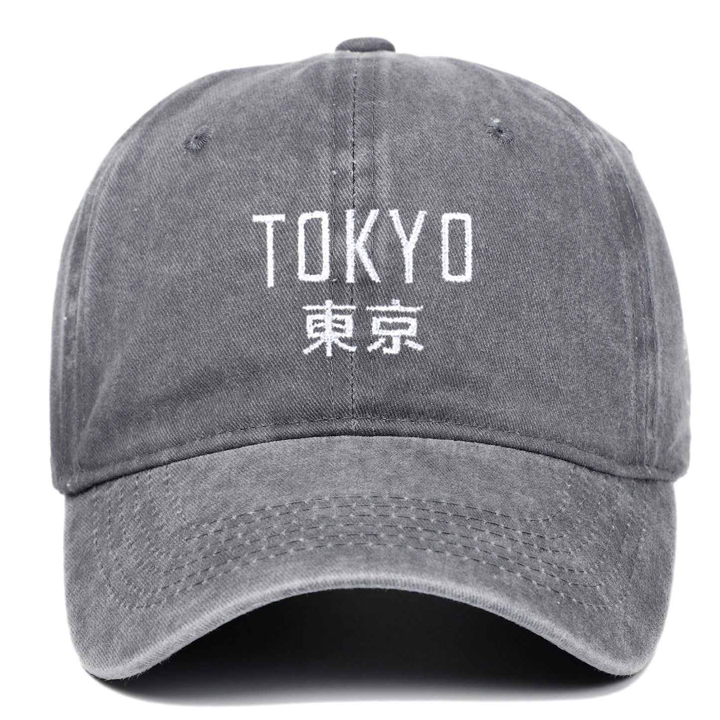Unisex Embroidered Tokyo Kanji Dad Hat - Outdoor Sun Protection Cap
