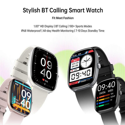 S5 Smart Watch - IP68 Waterproof Bluetooth Calling Fitness Tracker with Heart Rate & Blood Oxygen Monitoring