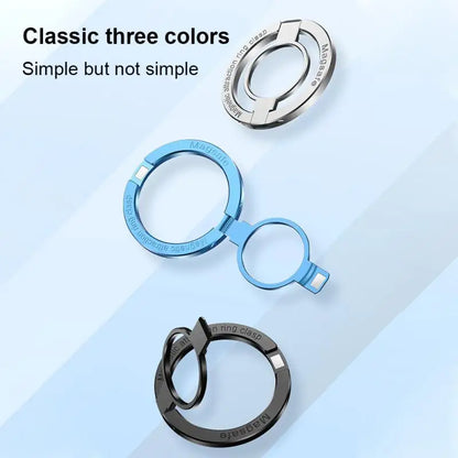 Magnetic Finger Ring Stand Holder Grip for iPhone 15 14 13 12 Pro Max - Zinc Alloy Non-Adhesive MagSafe Kickstand