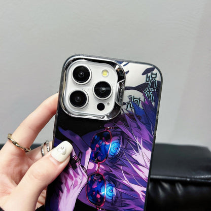 Anime Ryomen Sukuna Electroplated Hard Phone Case for iPhone 15 Pro Max, 14, 13, 12 Series