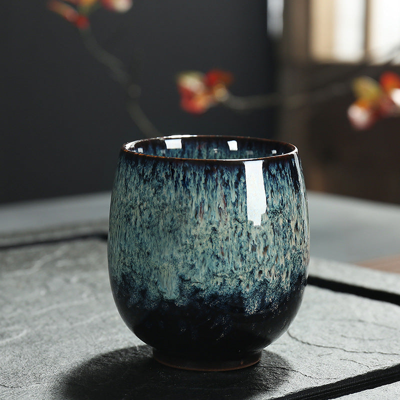 Single Personal Tea Cup/Bowl with Colorful Glaze for Home Use