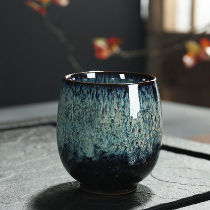 Single Personal Tea Cup/Bowl with Colorful Glaze for Home Use