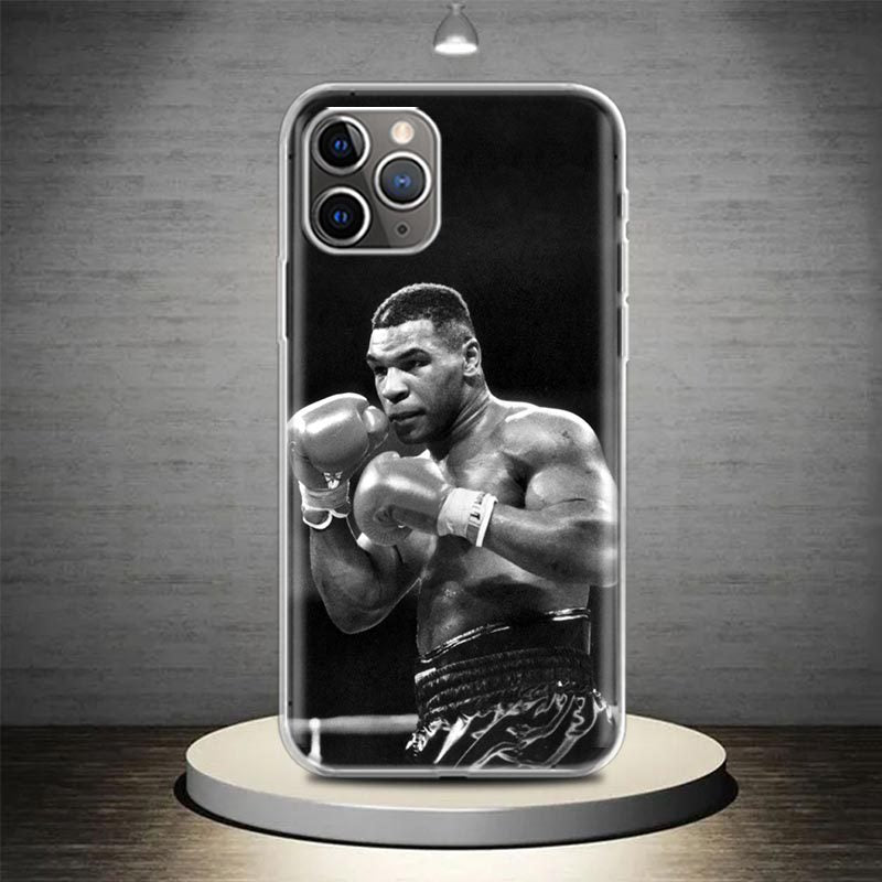 Mike Tyson Boxing Legend Art Graphic Phone Case for iPhone 15 14 13 12 11 Pro Max - Soft TPU Cover