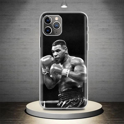 Mike Tyson Boxing Legend Art Graphic Phone Case for iPhone 15 14 13 12 11 Pro Max - Soft TPU Cover