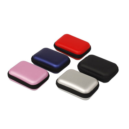 Hard EVA Portable Travel Storage Case for Earphone, Data Cable & Hard Drive - Zipper Pouch Box