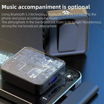 Wireless Lavalier Microphone - 2.4G Noise Reduction Clip-On Mic for Live Streaming & Video Recording