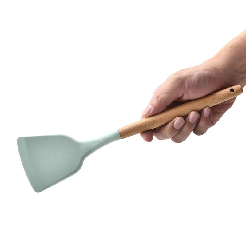Non-Stick Kitchen Tools Set including Spatula, Spoon, and Tongs