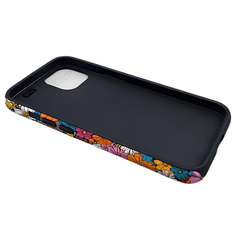 Vintage Floral Oil Painting Hard Phone Case for iPhone 16 15 14 13 Pro Max