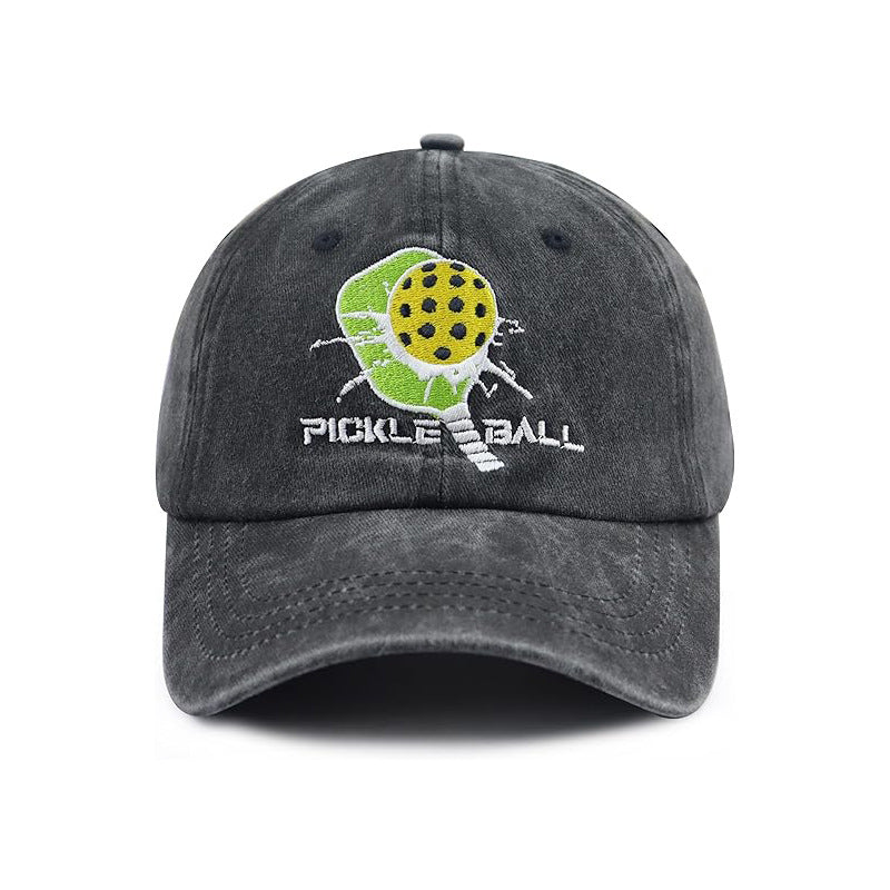Pickleball Hair Don't Care" Embroidered Washed Cotton Baseball Cap