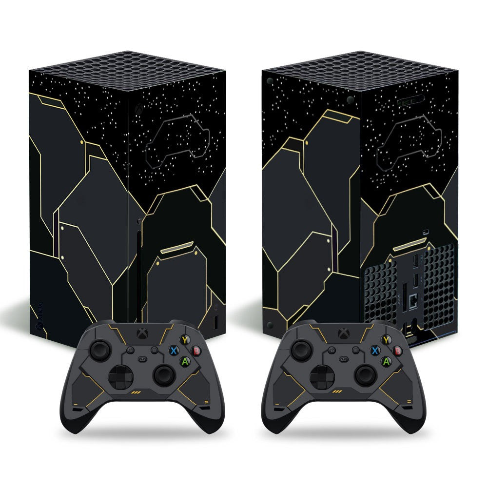 Futuristic Tech Vinyl Skin Decal Sticker Set for Xbox Series X Console & Controllers