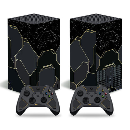 Futuristic Tech Vinyl Skin Decal Sticker Set for Xbox Series X Console & Controllers