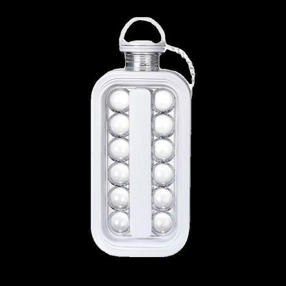 Folding Ice Cube Maker Bottle - Portable Silicone Ice Ball Mold & Drink Container