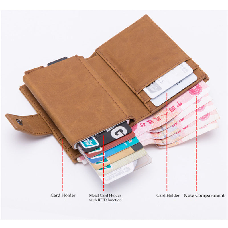 Bisi Goro Minimalist RFID Blocking Wallet & Aluminum Card Holder for Men and Women