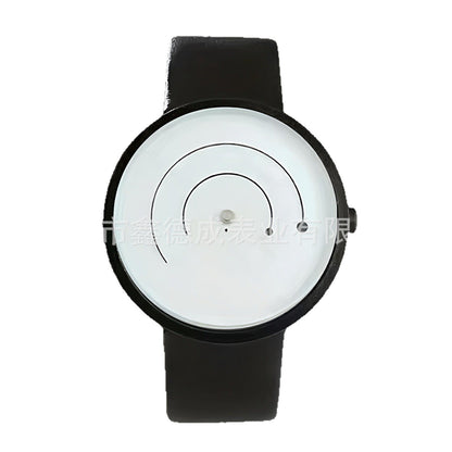 Trendy Pointerless Concept Watch with Stainless Steel Mesh Strap