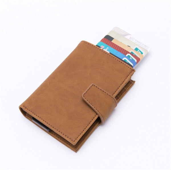Bisi Goro Minimalist RFID Blocking Wallet & Aluminum Card Holder for Men and Women