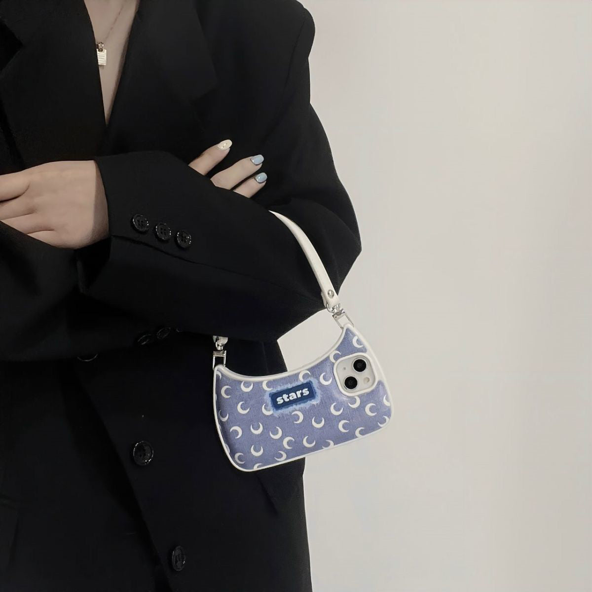 Cute Handbag Style Phone Case with Chain Strap for iPhone 14 13 12 11 Series - Fashion Wristlet Cover