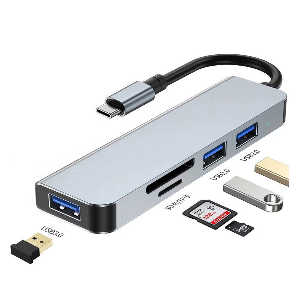 7-in-1 Dual Head USB 3.0 Hub - Multiport Expansion Docking Station & Data Splitter for Computer