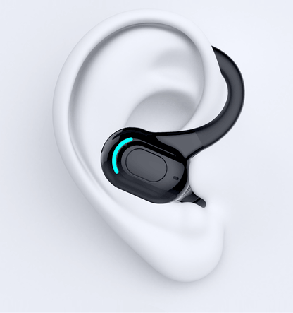 Single Ear Bluetooth Earphone - Wireless Ear-Hanging Business Headset with Noise Reduction & Waterproof Sports Design