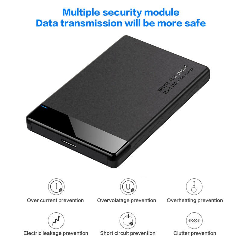 2.5-Inch USB 3.0 SATA Hard Drive Enclosure - High-Speed Solid-State Mobile Hard Drive Box with UASP Support