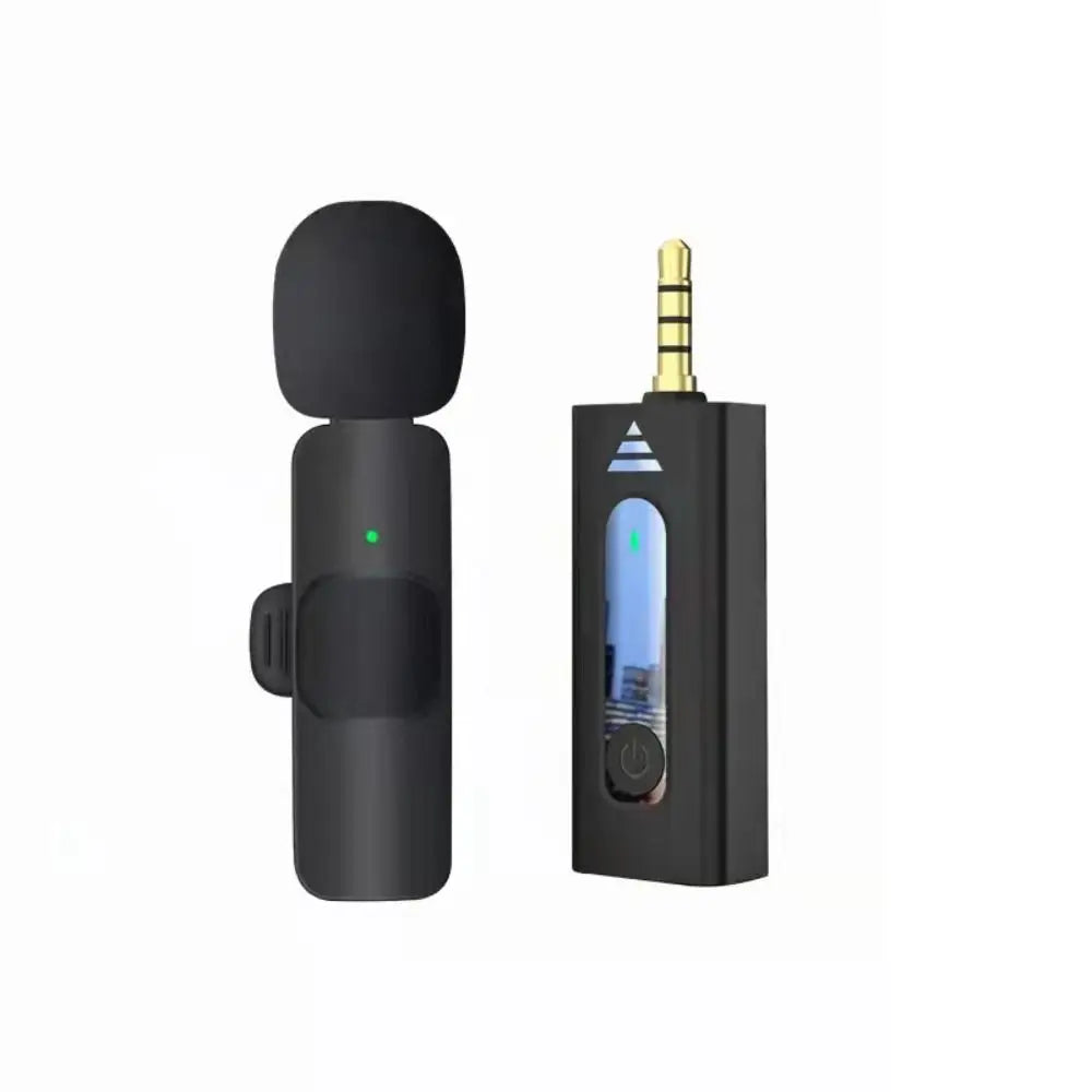 K35 Professional Wireless Lapel Microphone - Noise Reduction Condenser Mic for Recording