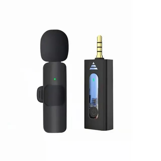 K35 Professional Wireless Lapel Microphone - Noise Reduction Condenser Mic for Recording