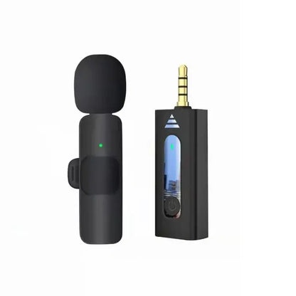 K35 Professional Wireless Lapel Microphone - Noise Reduction Condenser Mic for Recording