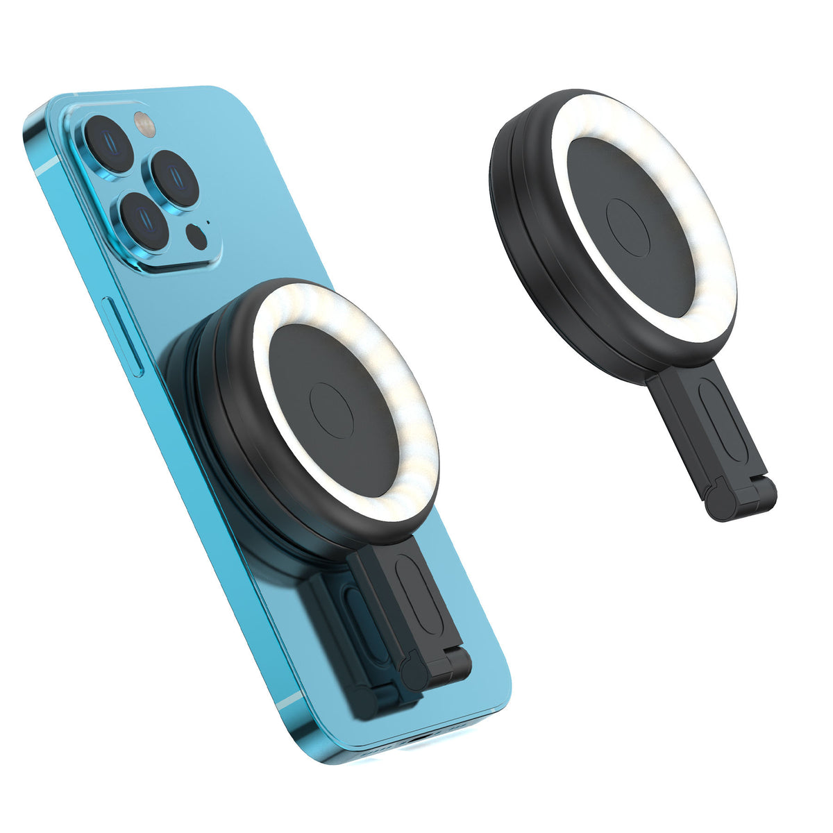 Mini Folding Magnetic Selfie Fill Light - Portable Makeup & Conference Lighting Ring Light