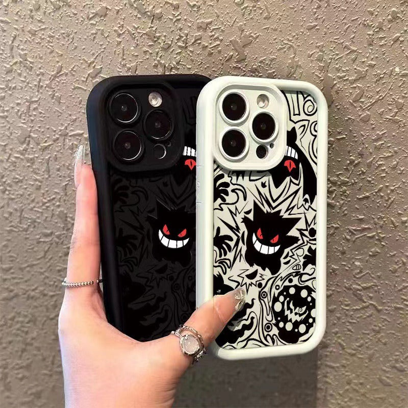 Red Eye Gengar Graphic Phone Case - Slim Soft Silicone Protective Cover for Apple iPhone