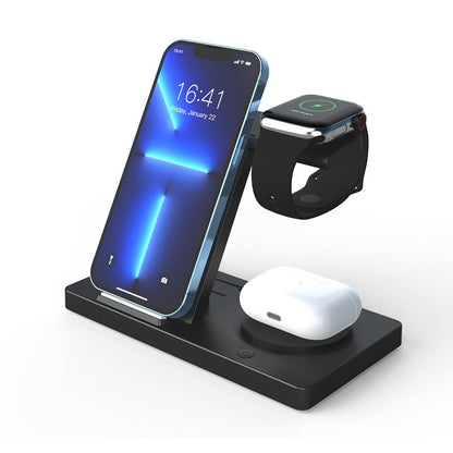 Portable 5-in-1 Wireless Charger Stand - Multi-Device Charging Dock for Apple & Samsung Devices