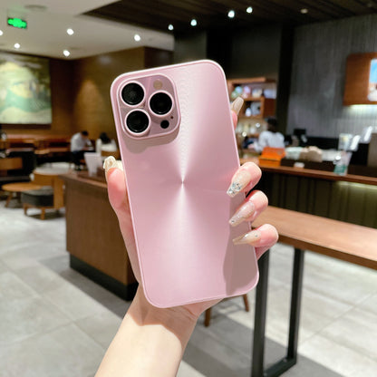 Luxury Aurora Laser CD Pattern Matte Phone Case for iPhone 15 14 13 Pro Max - Full Lens Protection Soft Cover