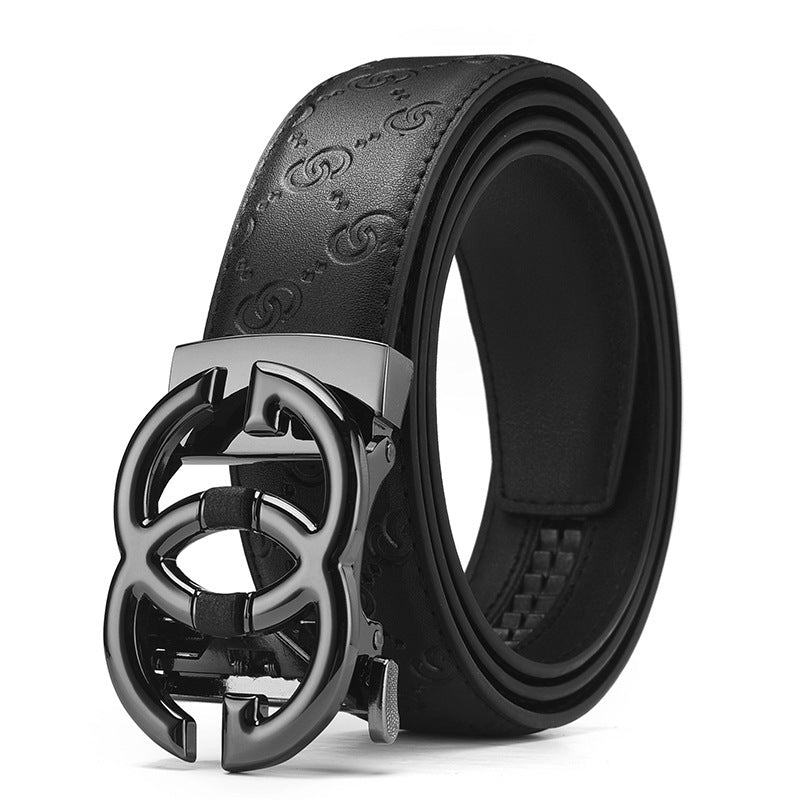 Men's Genuine Leather Automatic Buckle Belt | Versatile Business & Casual Fashion