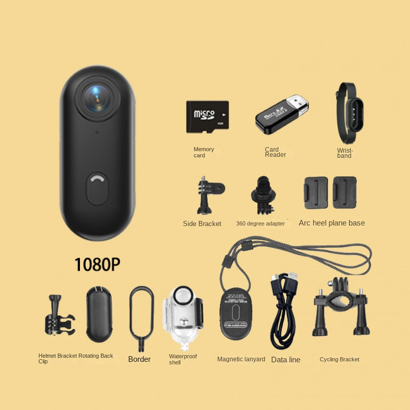 4K Miniature Sports Action Camera - Portable Magnetic Thumb Recorder for Biking & Vlogs